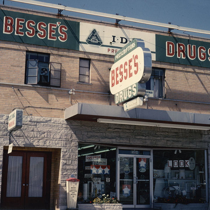 Besse storefront in the 1960s